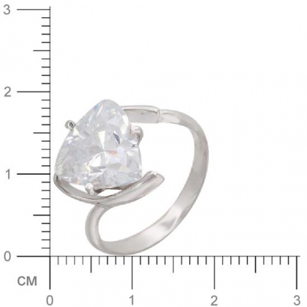 Кольцо с фианитом из серебра (арт. 320876)
