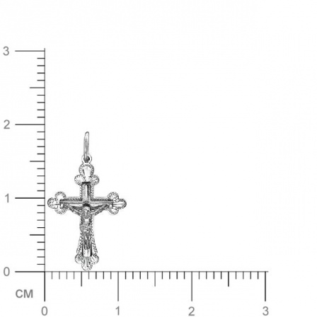 Крестик из белого золота (арт. 322464)