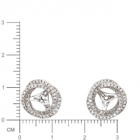 Серьги с бриллиантами из белого золота (арт. 322611)