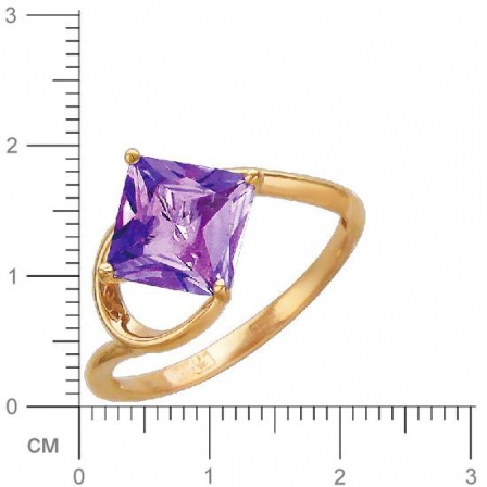 Кольцо с аметистом из красного золота (арт. 322613)