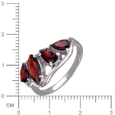 Кольцо с гранатом из серебра (арт. 322712)