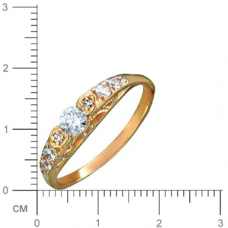 Кольцо с фианитами из красного золота (арт. 323202)