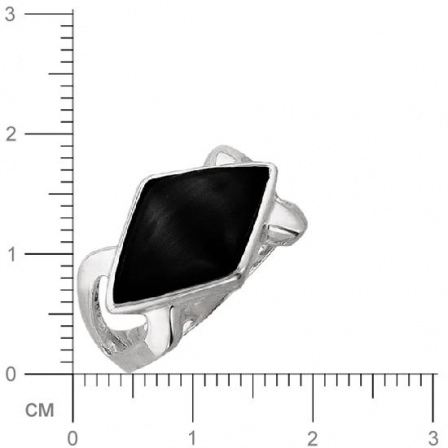 Кольцо с ониксом из серебра (арт. 323313)
