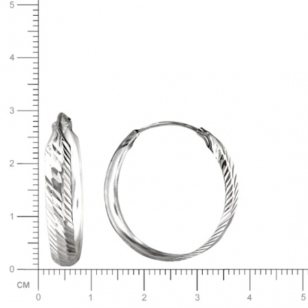 Серьги из серебра. Диаметр 30 мм. (арт. 324084)