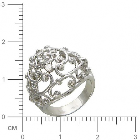 Кольцо с бриллиантами из белого золота 750 пробы (арт. 324627)