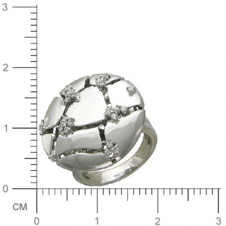 Кольцо с бриллиантами из белого золота 750 пробы (арт. 324628)