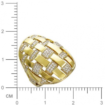 Кольцо с бриллиантами из комбинированного золота 750 пробы (арт. 324642)