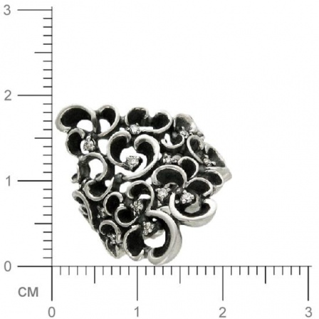 Кольцо с бриллиантами из серебра (арт. 325639)