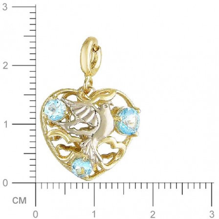 Подвеска Сердце с бриллиантом из комбинированного золота (арт. 325767)