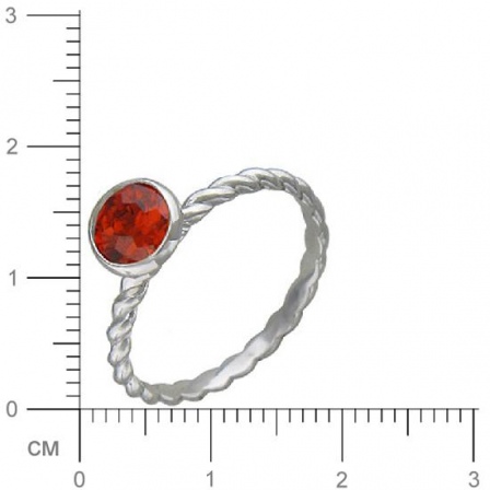 Кольцо Косичка со шпинелью из белого золота (арт. 326047)