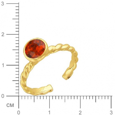 Кольцо Косичка со шпинелью из желтого золота (арт. 326051)