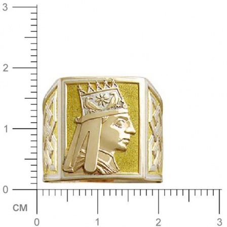 Кольцо Король из комбинированного золота (арт. 326217)