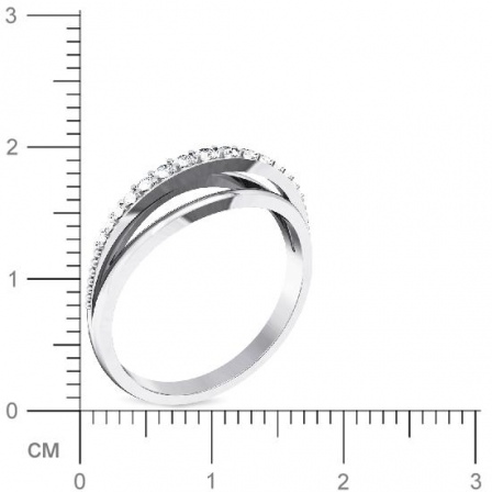 Кольцо с бриллиантами из белого золота (арт. 327561)