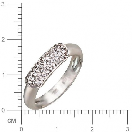 Кольцо с бриллиантами из белого золота (арт. 329265)
