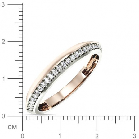 Кольцо с бриллиантами из красного золота (арт. 329718)