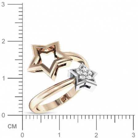Кольцо с бриллиантом из красного золота (арт. 329726)