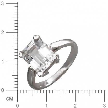Кольцо с топазом из белого золота (арт. 329953)