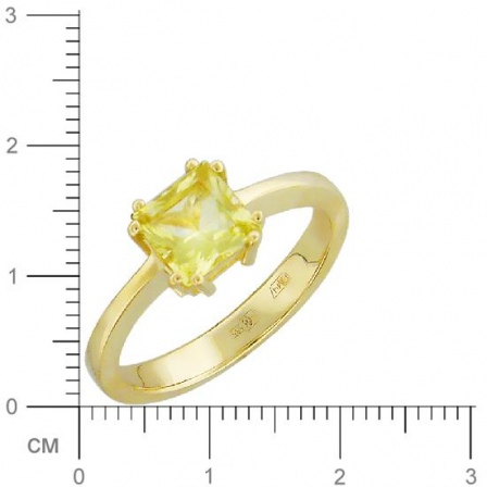 Кольцо с кварцем из желтого золота (арт. 329956)