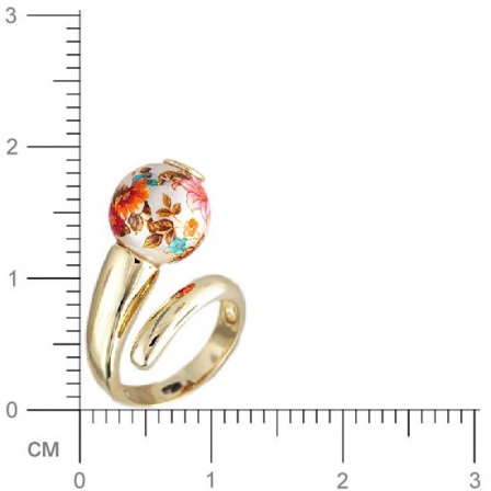 Кольцо Цветы из серебра (арт. 330259)