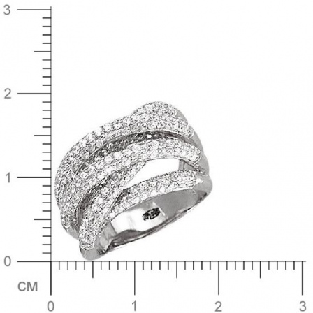 Кольцо с фианитами из серебра (арт. 330423)