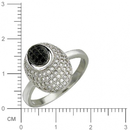 Кольцо с фианитами из серебра (арт. 330476)