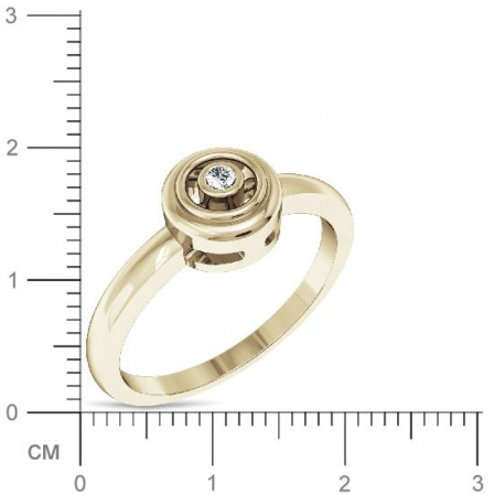 Кольцо с бриллиантом из желтого золота (арт. 332096)