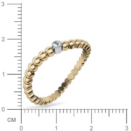 Кольцо с бриллиантом из желтого золота  (арт. 332097)