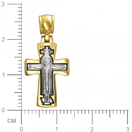 Крестик из серебра с позолотой (арт. 333008)