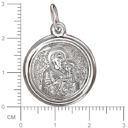 Подвеска-иконка "Богородица Иверская" из серебра (арт. 334779)