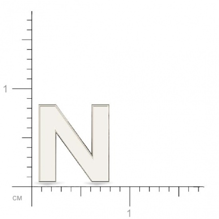 Подвеска Буква "N"  из белого золота (арт. 334925)