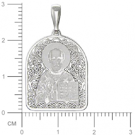 Подвеска-иконка "Николай Чудотворец" из серебра (арт. 335023)