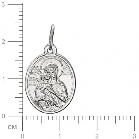 Подвеска-иконка "Богородица Владимирская" из серебра (арт. 335053)