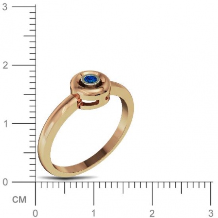 Кольцо с сапфиром из красного золота (арт. 335443)