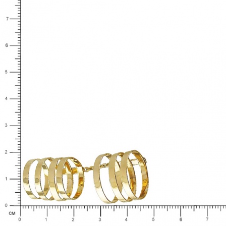 Кольцо на весь палец  из желтого золота (арт. 335460)