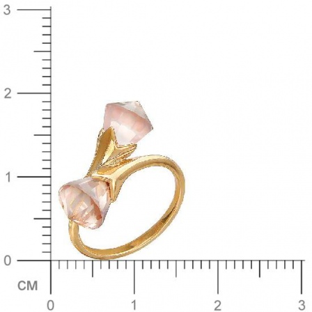 Кольцо с кварцами из красного золота (арт. 336140)