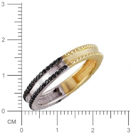Кольцо с бриллиантами из комбинированного золота (арт. 336168)