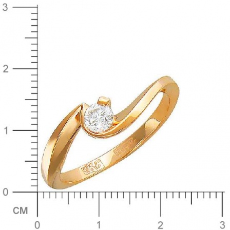 Кольцо с бриллиантом из комбинированного золота (арт. 336348)