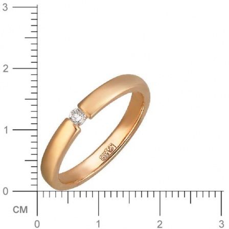 Кольцо с бриллиантом из комбинированного золота (арт. 336373)