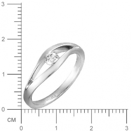 Кольцо с бриллиантом из комбинированного золота (арт. 336376)