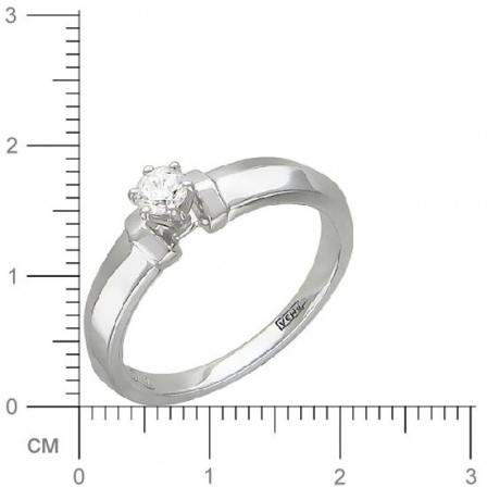 Кольцо с бриллиантом из комбинированного золота (арт. 336391)