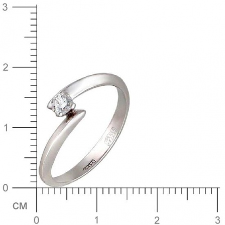 Кольцо с бриллиантом из комбинированного золота (арт. 336392)