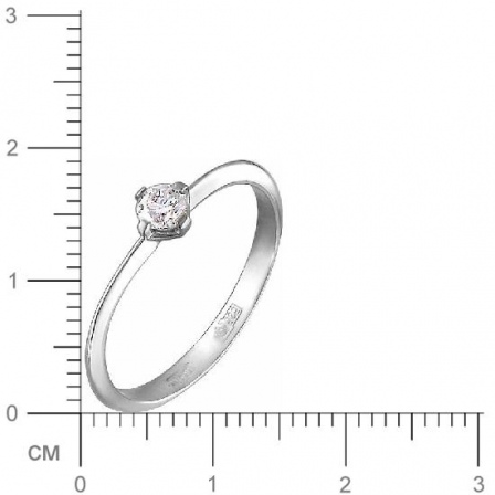 Кольцо с бриллиантом из комбинированного золота (арт. 336394)