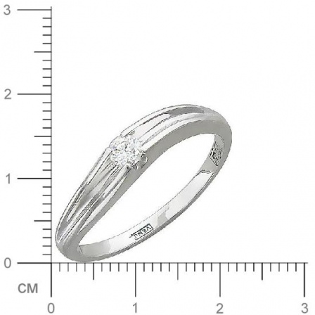 Кольцо с бриллиантом из комбинированного золота (арт. 336395)