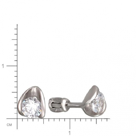 Серьги с фианитами из серебра (арт. 337123)