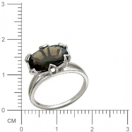 Кольцо с раухтопазом из серебра (арт. 337146)