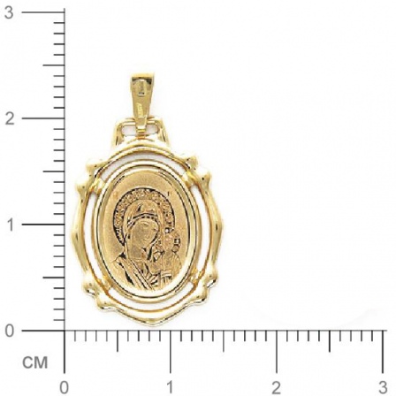 Подвеска-иконка "Казанская Богородица" из красного золота (арт. 341318)