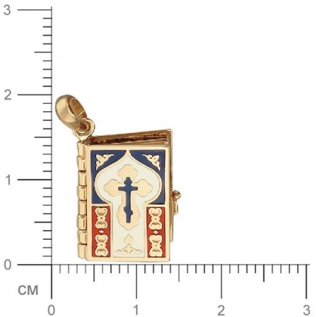 Подвеска-иконка "Библия" из красного золота (арт. 341391)