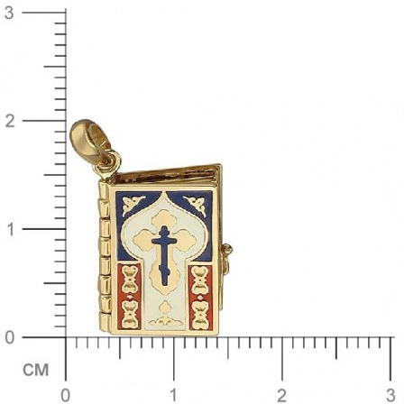 Подвеска-иконка "Библия" из желтого золота (арт. 341478)