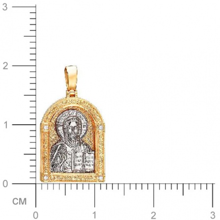 Подвеска-иконка "Господь Вседержитель" из красного золота (арт. 341800)