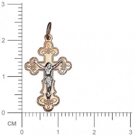 Крестик из комбинированного золота (арт. 342720)